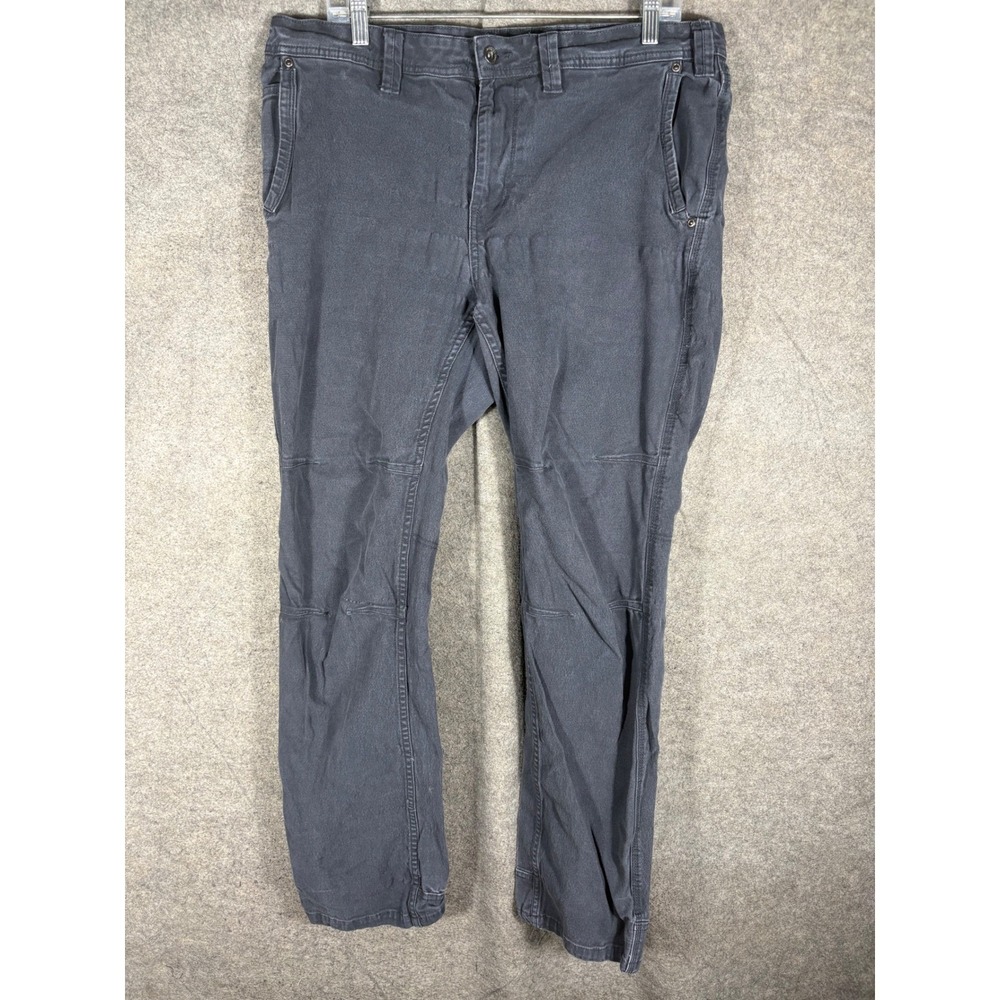 Eddie Bauer Mens 36x34 Relaxed Fit Canvas Pants Charcoal Gray Work Outdoor 15662